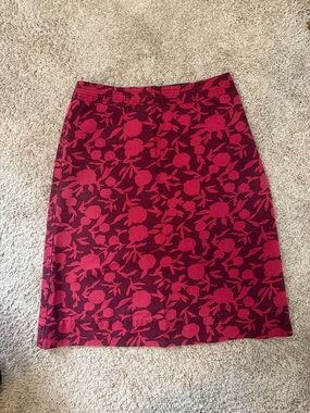 BODEN floral A-Line skirt size 4